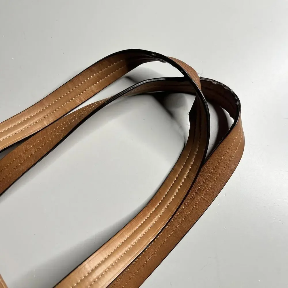 Coach Tote Bag Womens Large‎ Brown Signature Jacquard Leather Shoulder Stripe